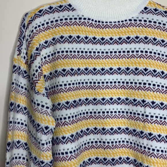 ST John’s Bay | High Neck Button Back Multi Colored Sweater NWT Fall Fashion MED - Picture 2 of 11